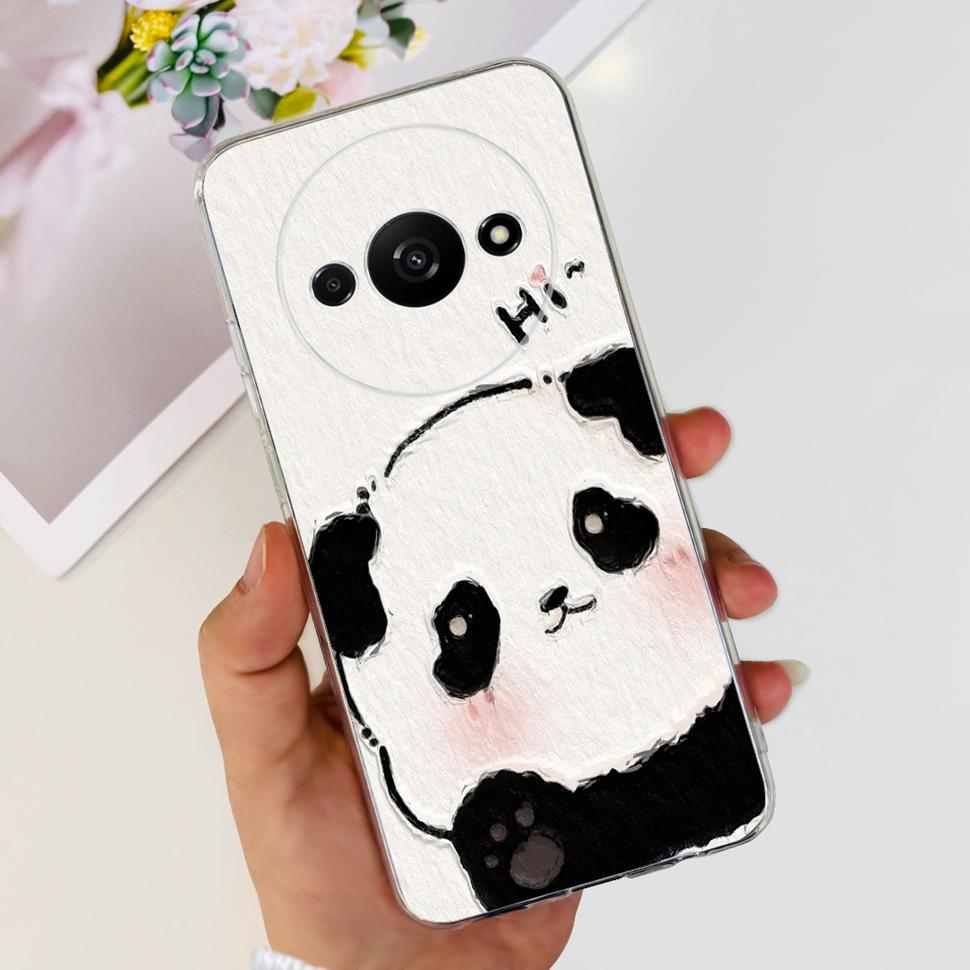 Чехол для Xiaomi Redmi A3 RedmiA3 Цветочный Мультяшный Fundas Мягкий Силиконовый Корпус Для Xiaomi Poco C61 PocoC61 Coque Ультратонкая Крышка