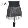 Glittering Tassel Belly Belt Rhinestone Waist Chain for Women, Sparkly Sexy Dance Body Skirt-Style Hip Accessory, Elastic Stage Performance Club Party