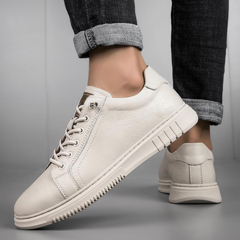 Модная дышащая мужская повседневная обувь из натуральной кожи, обувь для скейтбординга, мужская обувь высокого качества для мужчин 2024 года, новые мужские теннисные туфли больших размеров 36-49