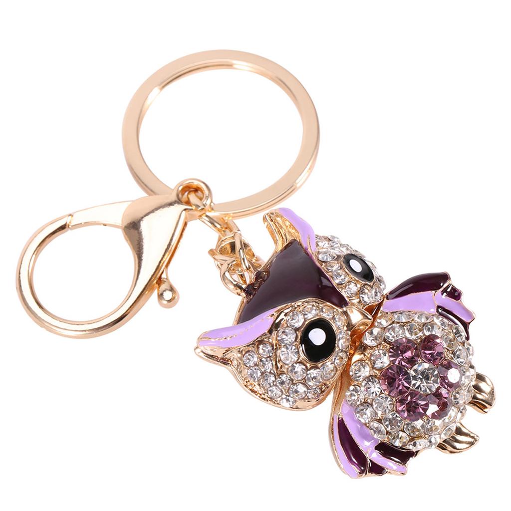 Rhinestone Crystal Keyring Charm Pendant Purse Bag Key Chain Keychain Gift