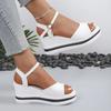 Fashion 2025 Fashion High Heel Sandals Girls Summer New Platform Open Toe Wedges Heel White Sandals Hot Wedges Light Shoes for Ladies