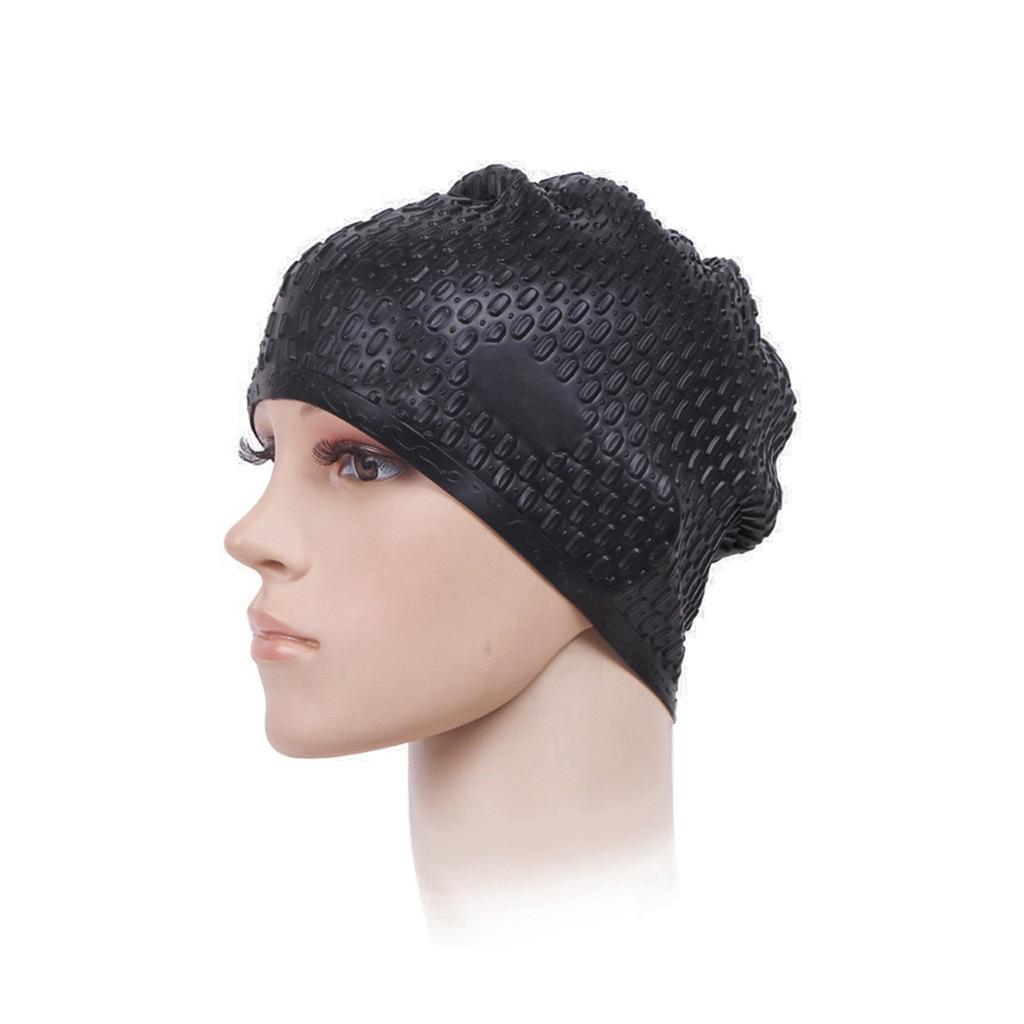 Силиконовая шапочка для плавания с длинными волосами, противоскользящая повязка на уши, водонепроницаемая шапочка для купания для взрослых