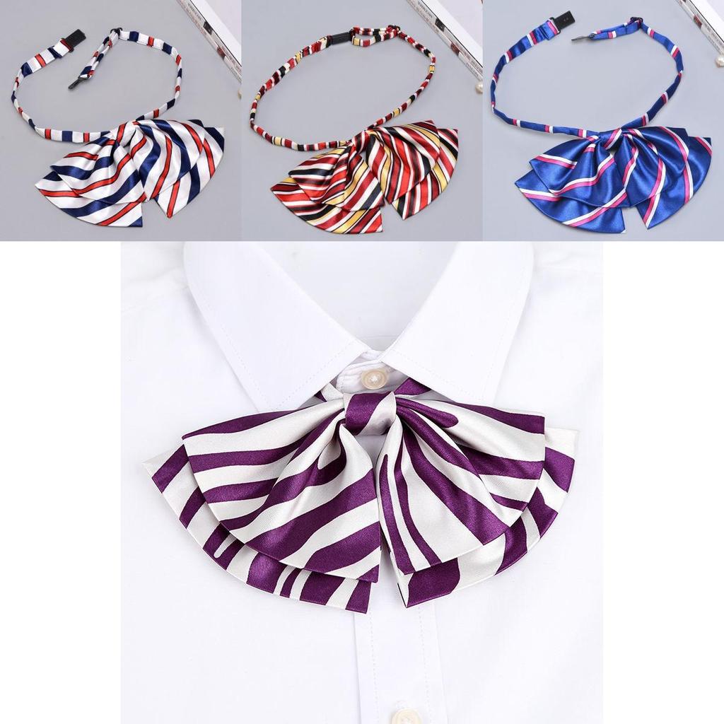 Деловой наряд Двухслойная бабочка для женщин из полиэстера с застежкой на пуговицах