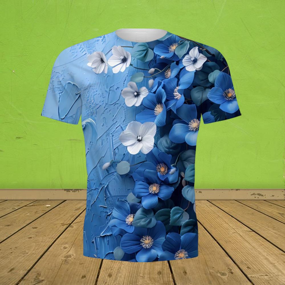 Летняя минималистичная футболка с принтом животных и кошек, свободная футболка с круглым вырезом и короткими рукавами с 3D-принтом