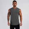 Summer Tank Top Bodybuilding Fitness Gyms Shirt Breathable V-neck Tank Top Men Gyms Jogging-clothing Stringer Training Shirt