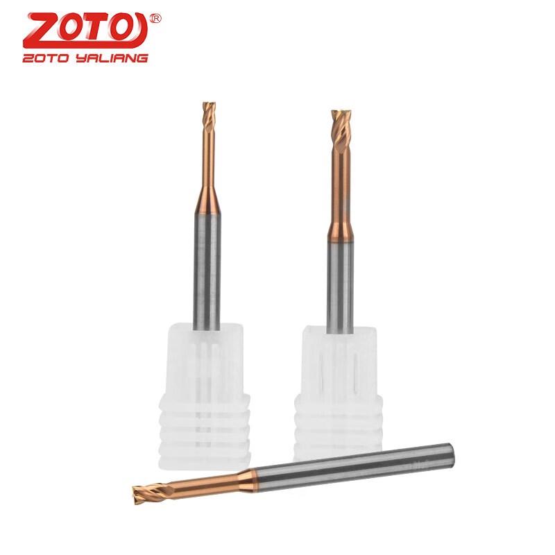 ZOTO 55° Deep Groove Long Neck Tungsten Carbide Coated Flat End Mill