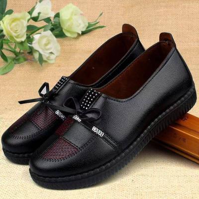 Старые ******* матерчатые туфли ****** и осенние женские туфли повседневные водонепроницаемые туфли для мам среднего и пожилого возраста на плоской подошве с**т-подошвой нескользящие удобные