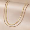 2023 Новый изысканный подарок унисекс, золотой ночной клуб, универсальная цепочка для свитера, простое ожерелье из двух частей для девочек, модное элегантное двухслойное ожерелье, комбинация