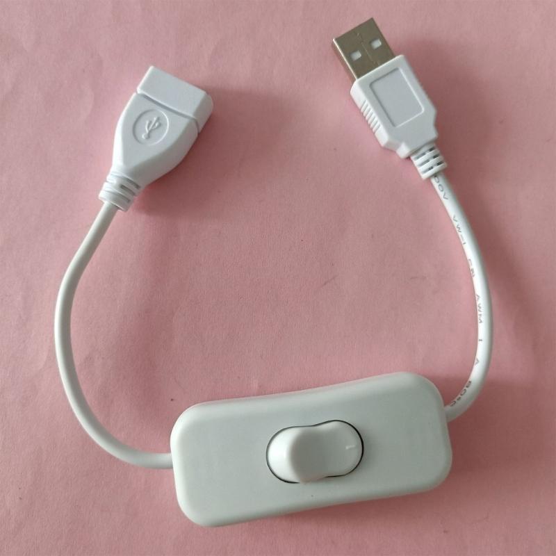 withSwitch USB Male to Female Extension Cable Chaging Data Transfer 4core Wire for Small Electronics Power Apply