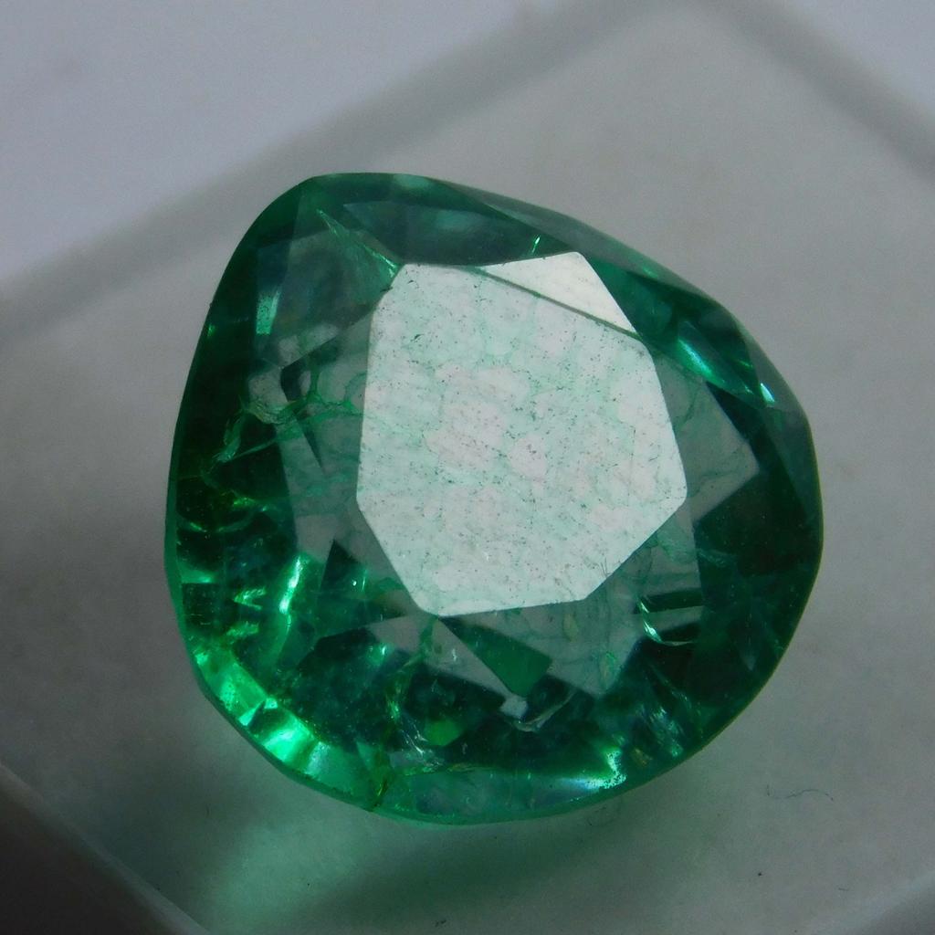 10 Ct Natural Colombian Emerald Pear Cut Green Loose Gemstone