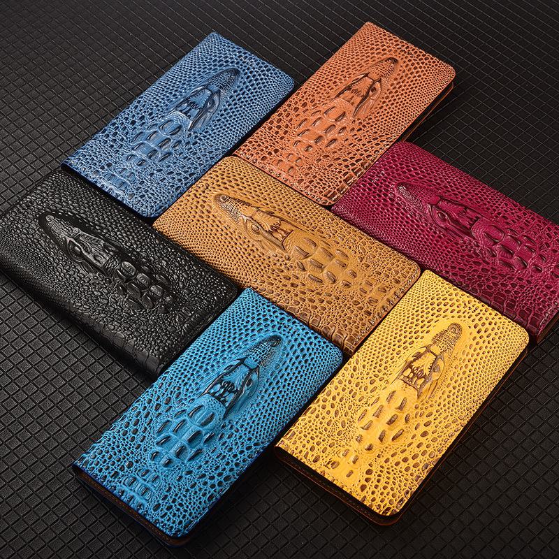 Genuine Leather Crocodile Head Flip Cover for Redmi Note8Pro and Note7Pro