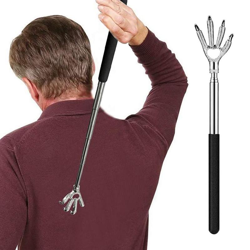 Телескопическая чесалка для спины Eagle Claw, массажер для спины из нержавеющей стали, чесалка для тела