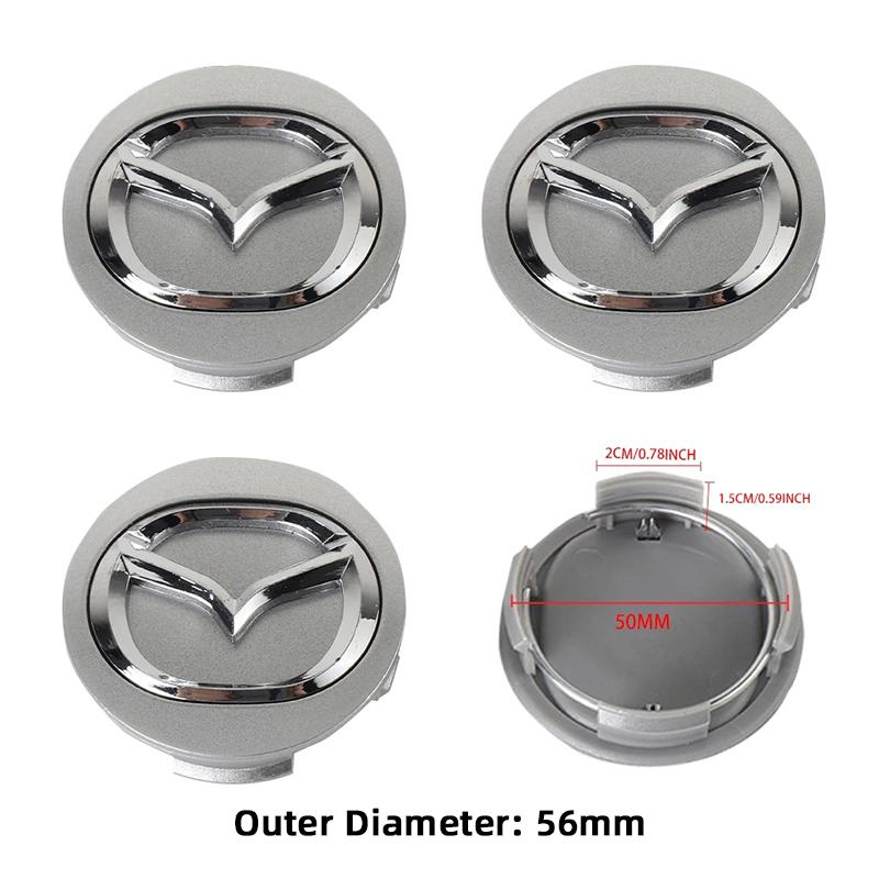 52/56/60mm Car Tire Center Hub Caps Emblem Covers for Mazda Atenza MX3 CX3 CX5 2 3 6 323 626 RX8 RX7 Protege Axela Speed