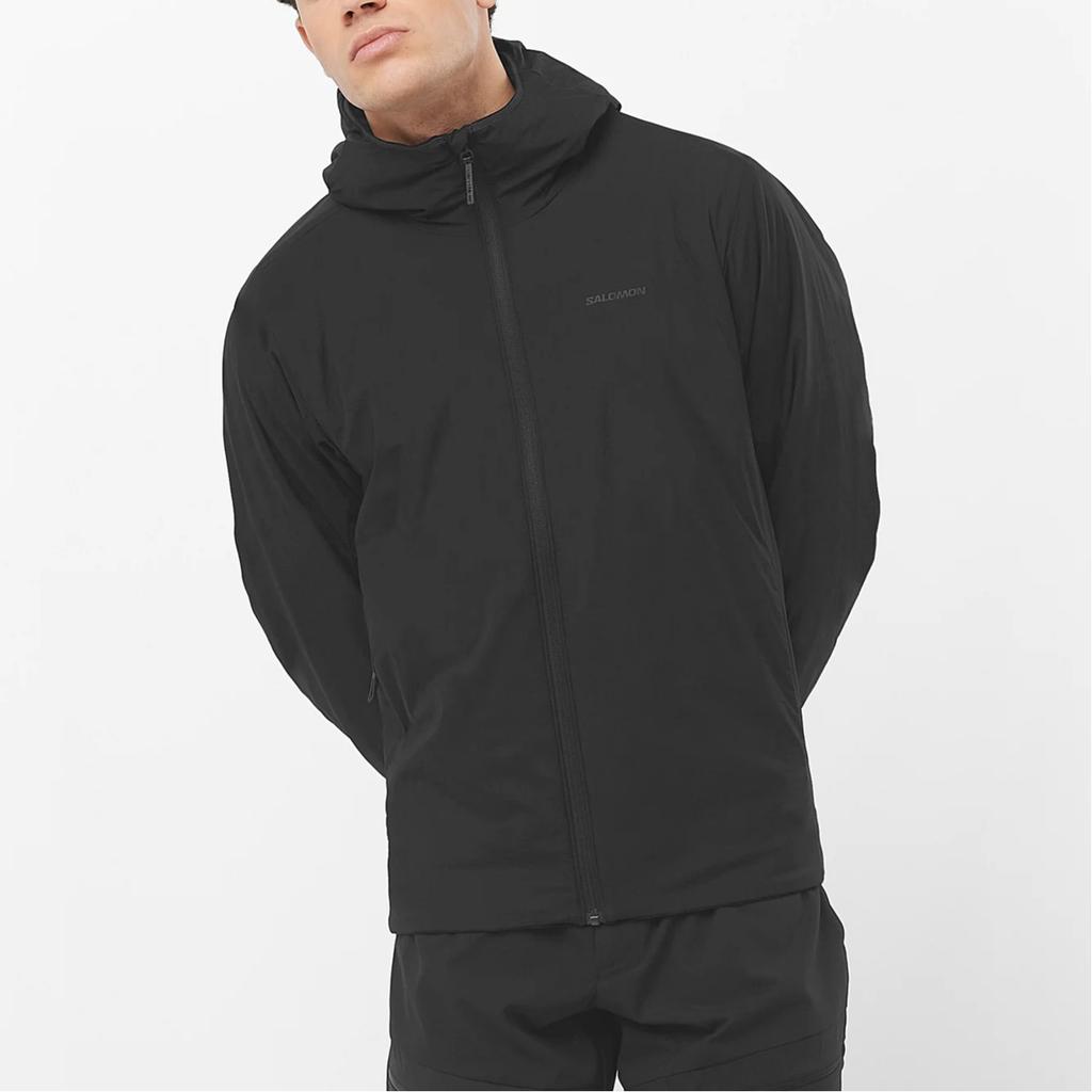 SALOMON Mountain Flex Waterproof Warm Breathable Hooded Jacket Men Jackets Deep-Black LC2298000