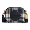 Сумка для камеры Dempsey 14 Classic Plaid Jacquard Pebble Leather Женская сумка через плечо Темно-синий Белый C8681-IMF23
