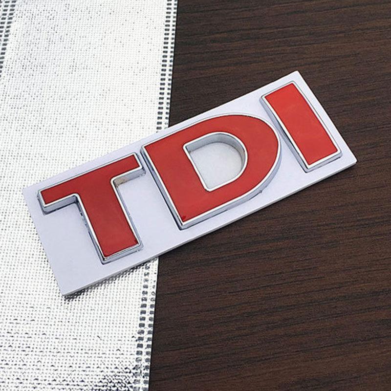 3D Metal Letters TDI Logo Car Rear Trunk Sticker Badge for Golf 4 5 JETTA PASSAT MK2 MK4 MK5 MK6 MK7 TDI Label Accessories