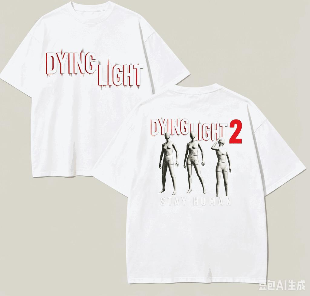 Футболка для любителей аниме Dying Light Харадзюку Хлопок Новая модель Уличная мода Оверсайз Унисекс Ретро Мода Для пар Дышащая мягкая