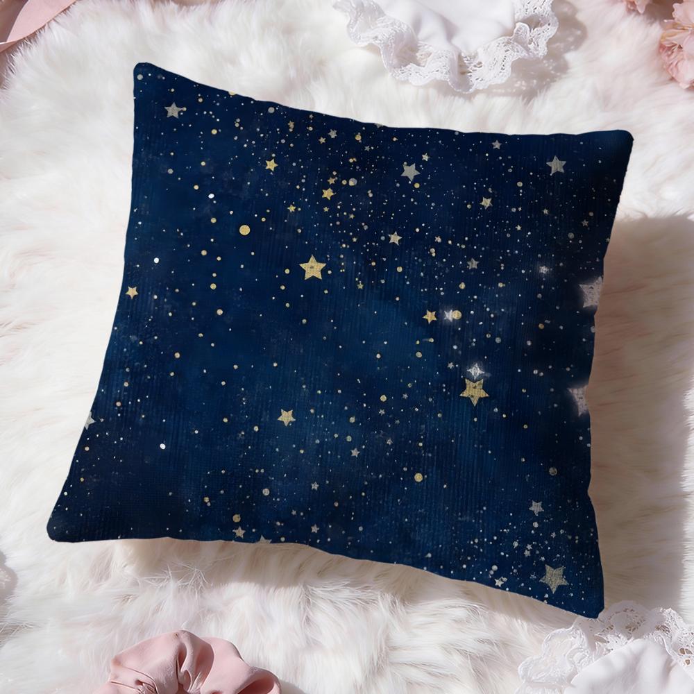 The Starry Sky Cushion Cover Premium Comfort Reversible Pillow Cove Two in One Design for Any Room Car Interior