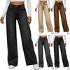 Women's High Waist Washed Women's Jeans Fashionable Versatile Straight Leg Pants
