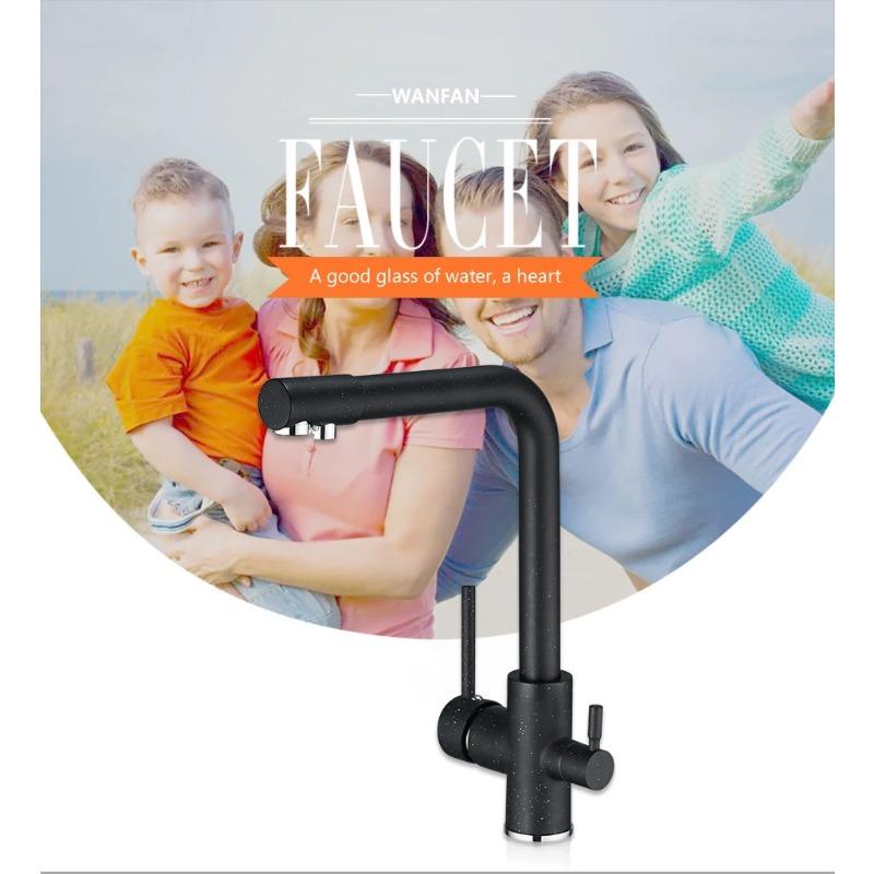 Фильтр кухонные смесители Настольный смеситель с вращением на 360 градусов с функциями очистки воды Смеситель-кран для кухни WF-0175