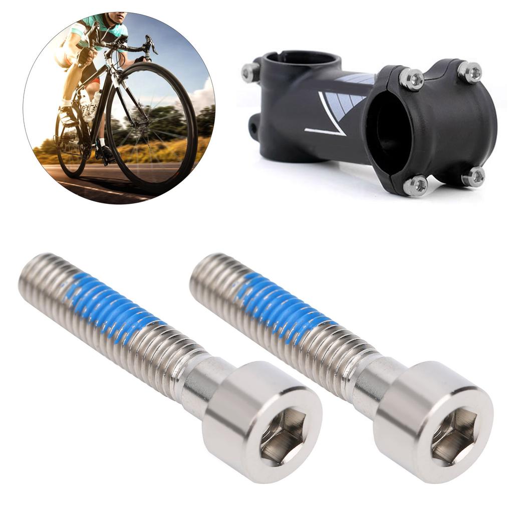 2 шт. Болты выноса руля велосипеда M6x30 мм для горного и шоссейного велосипеда, винты крышки рулевой колонки, серебристые