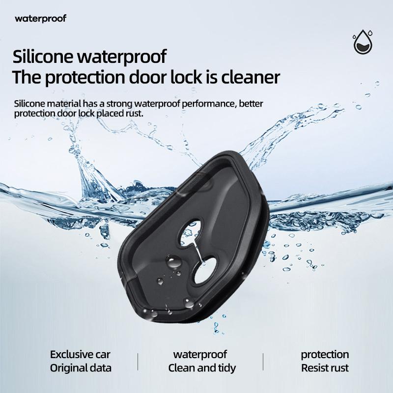 4PCS Silicone Car Door Lock Buckle Protector Cover Shock-absorbing For Subaru OUTBACK LEGACY FORESTER XV IMPREZA Car Accessories