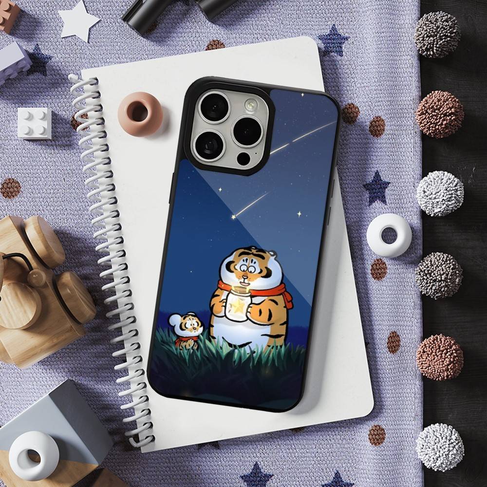 Милый Мультяшный Тигр Для iPhone 15,16,17,14,Plus,12,Pro,Mini,13,Max,11,Для Magsafe, Магнитный Чехол для Беспроводной Зарядки