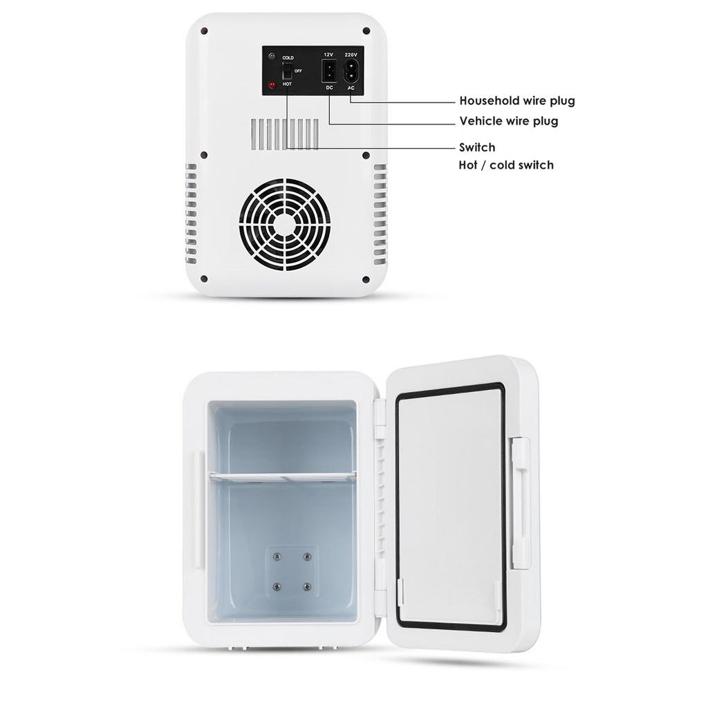 Мини-холодильник для макияжа со светодиодной подсветкой и зеркалом, портативный холодильник для хранения косметики, кулер и подогреватель, морозильник для автомобиля, двойной 48 Вт 8 л