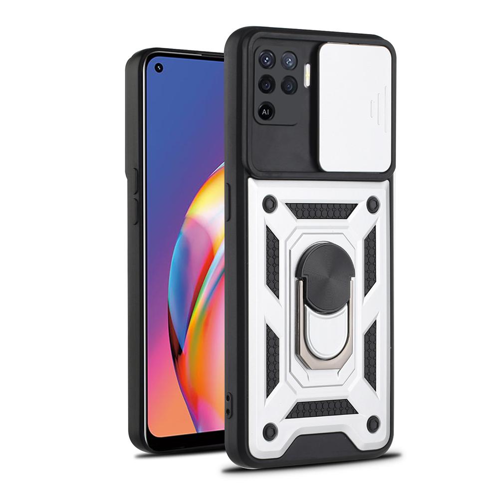 Чехол Armor Metal для Oppo Reno5 Lite 5 6 5G F Finger Ring Holder Stand Cover Fundas для Reno4 Reno 4 Lite 5F Push Pull Coque