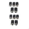 10x 6.5mm/0.26inch Female Headphone Plug Mono Audio Panel Mount