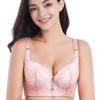 Plus Size Women's Underwire Minimizer Bra with Adjustable Five-Row Buckle for Support