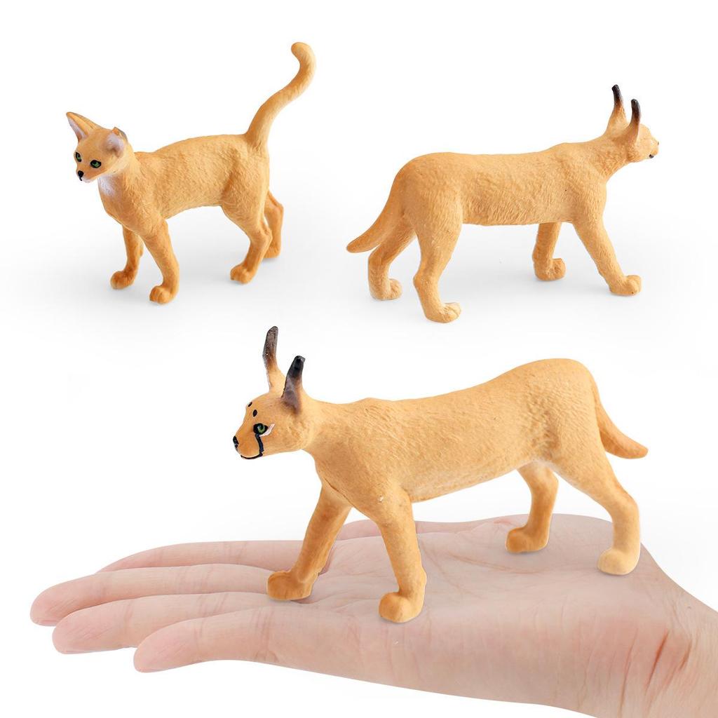 Cross-Border Children's Wild Animal Cognitive Toy - Cheetah & Abyssinian Cat Models
