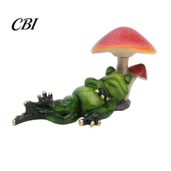 Creative Bathroom Crafts Drunk Frog on The Toilet Decor, Funny Sculpture Tabletop Office Desk Accessories Cute Resin Desktop Ornament for Home