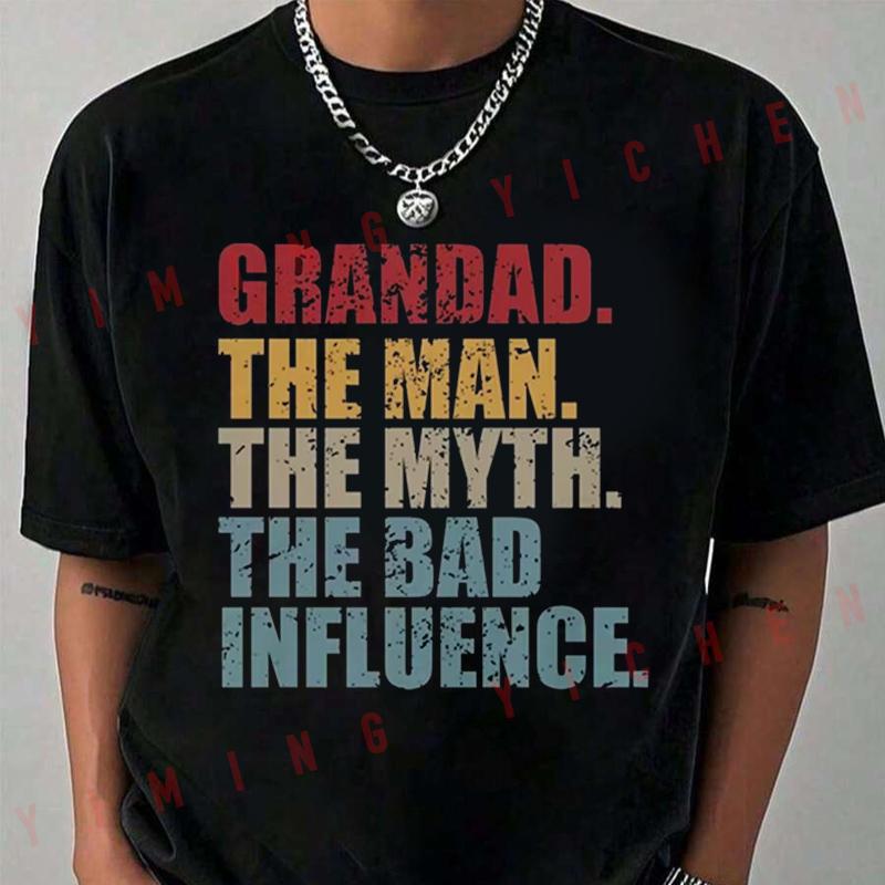 Grandpa Mythology Graphic Motorcycle T-Shirt Funny Men‘s and Women’s Short Sleeve Casual Unis