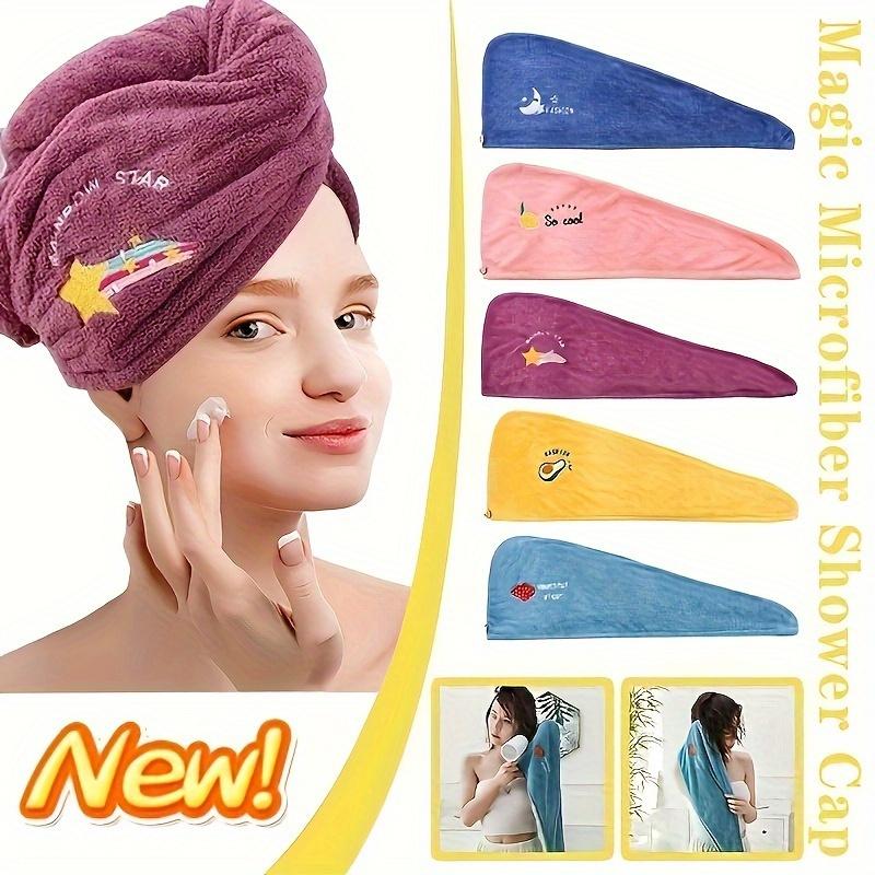 1pc Super Absorbent Quick Dry Microfiber Hair Towel Wrap Soft Polyester Fiber Turban for Women and Girls Efficient Lady Head Wrap for Drying Hair