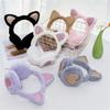 Soft Furry Outdoor Ear Covers Headband Cat Ears Foldable Ear Muffs Winter Accessories  for Women