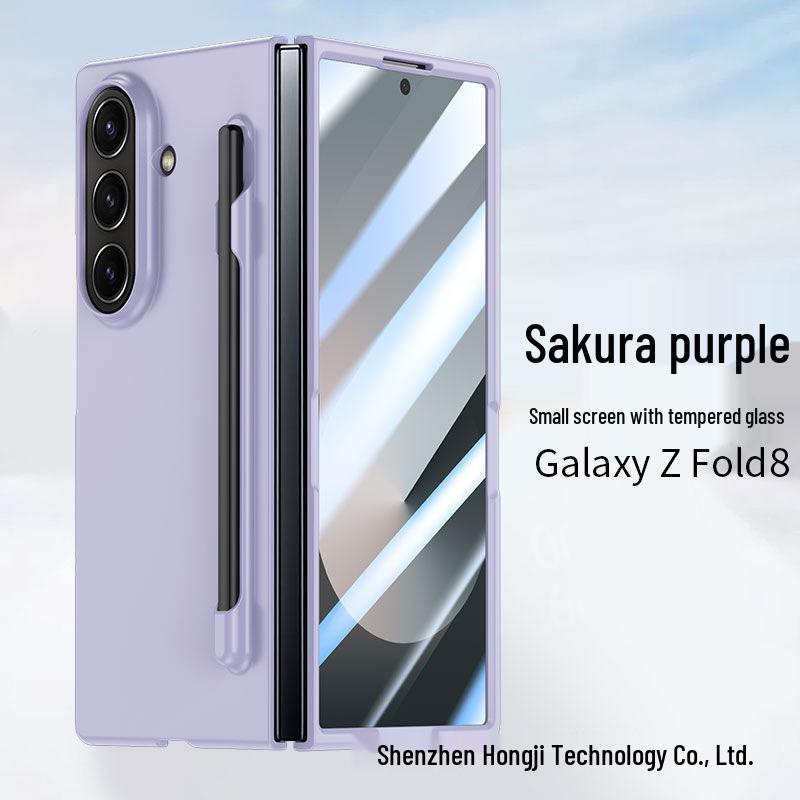 Чехол для Samsung Z Fold 7: Встроенный держатель для стилуса, Пленка для Z Fold 6, Матовая накладка, Жесткий чехол
