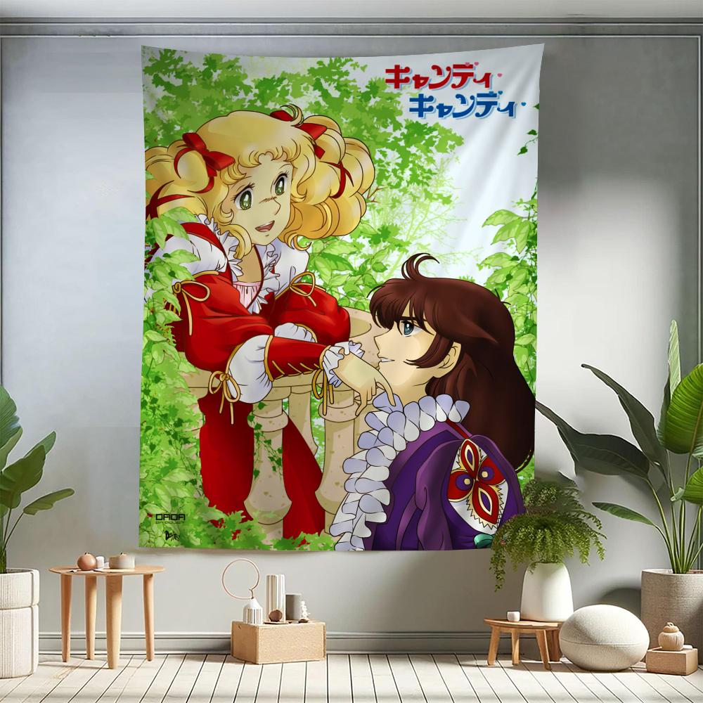 Anime Manga Candy Anime Colorful Tapestry Wall Hanging Bohemian Wall Tapestries Mandala Wall Hanging Sheets
