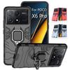 Ring Holder Car Magnetic Cover For POCO X6 F6 Pro Case For POCO M6 F5 X5 X4 X3 NFC M3 Pro F3 F4 GT C40 C65 M5S Shockproof Bumper