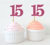 Darling Souvenir Quinceanera 15th Birthday Cupcake Toppers Десертные украшения - Pack Of