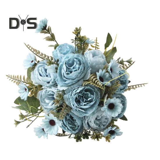 Букеты из искусственных цветов, искусственные ромашки, пионы, букеты, искусственные цветы, центральные украшения для стола, цветочные композиции для дома, свадебные украшения для отеля