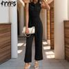 Women's Fashion Casual Summer Spring Solid Color Print Sleeveless Trousers Jumpsuits & Rompers