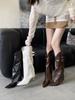 2025 осень и зима новая модель острый носок тонкий каблук высокий каблук темперамент тонкий французская мода сексуальная красота женские ботильоны интернет-знаменитости