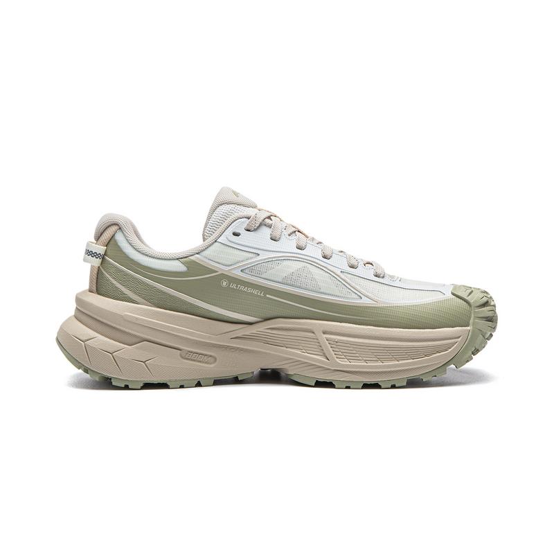 Li Ning Outdoor CF Tracing Xichang 2SE Низкие походные кроссовки Женские Шампанское Белый Шально-зеленый AHTW070-2
