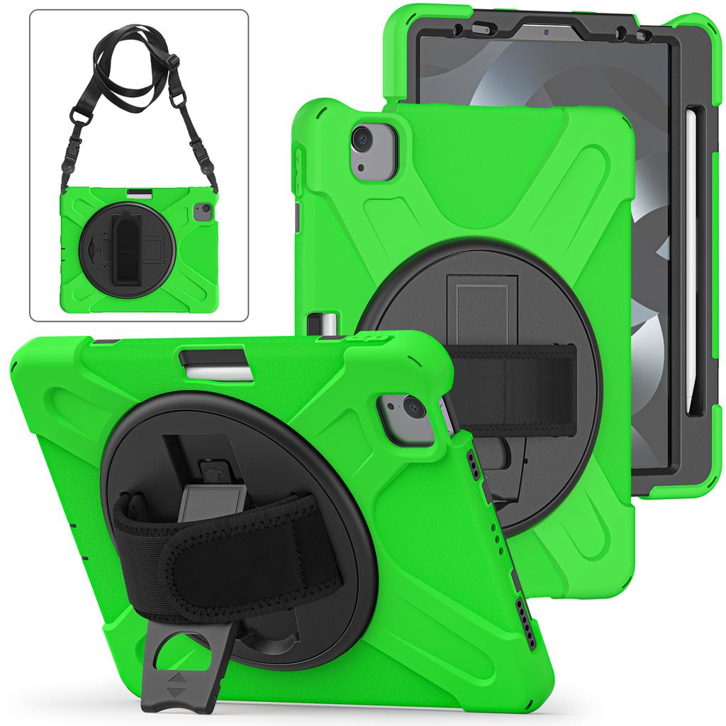 360 Rotating Stand Case Universal for IPad Air 11 2026 M4 2025 M3 2024 M2 Pro 11 2018-2022 Air 4 5 Hybrid Cover Shoulder Strap