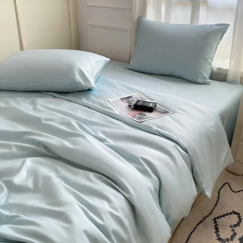 Nordic Bed Linen 100% Cotton Bedding Set with Sheet Duvet Cover Pillowcase Single Couple Bedsheet King Queen Double Twin Size
