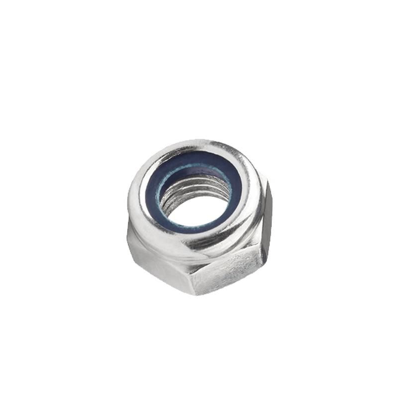 M10 304 Stainless Steel Nylon Insert Hex Lock Nut