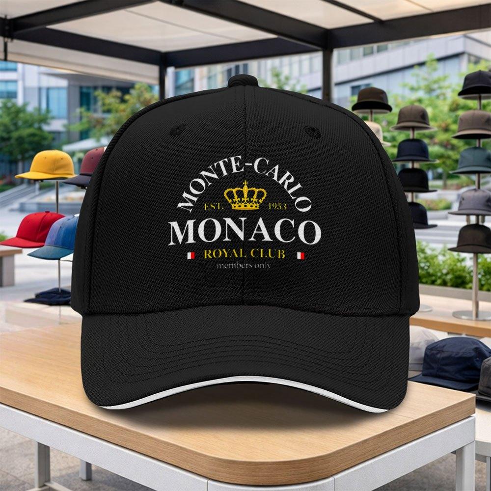 Monte Carlo Crown Adjustable Baseball Cap Lightweight Outdoor Golf HipHop Hat with Crown Geometric Print