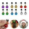 Beard Ornament Christmas Beard Jingle Bell Clip Decoration Plastic Facial Hair Bauble Clips for Holiday
