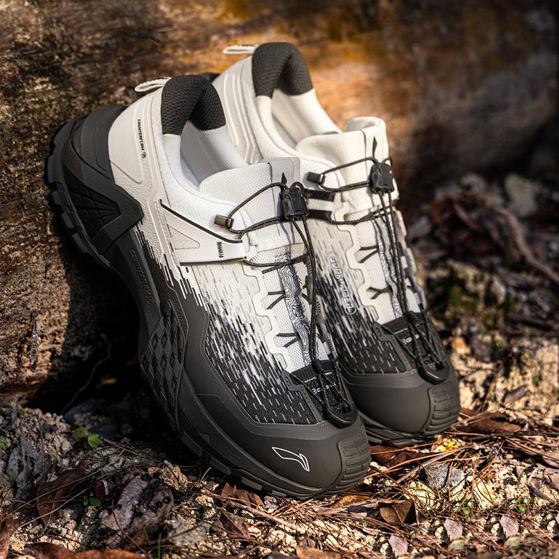 Li Ning Outdoor CF Tracing, Xingchuan Pro Амортизация Скользкие Устойчивые к истиранию Низкие Туристические Ботинки Унисекс AHTU017-9